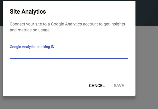 Google Sites Analytics Options